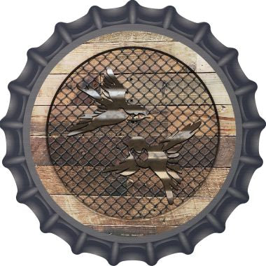 Corrugated Little Birds on Wood Novelty Metal Bottle Cap BC-1036