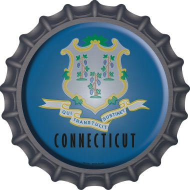 Connecticut State Flag Novelty Metal Bottle Cap BC-106
