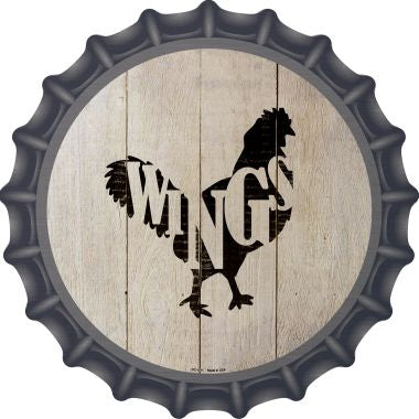 Chickens Make Wings Novelty Metal Bottle Cap 12 Inch Sign