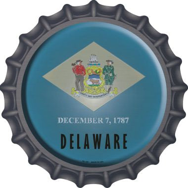 Delaware State Flag Novelty Metal Bottle Cap BC-107