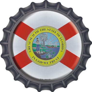 Florida State Flag Novelty Metal Bottle Cap BC-108