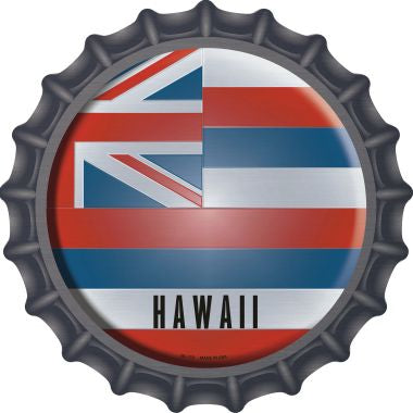 Hawaii State Flag Novelty Metal Bottle Cap 12 Inch Sign