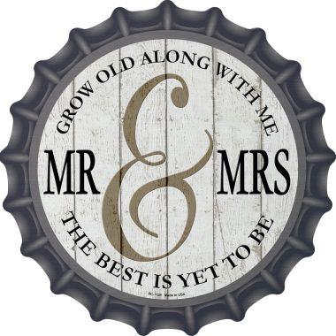 Mr and Mrs Novelty Metal Bottle Cap BC-1129