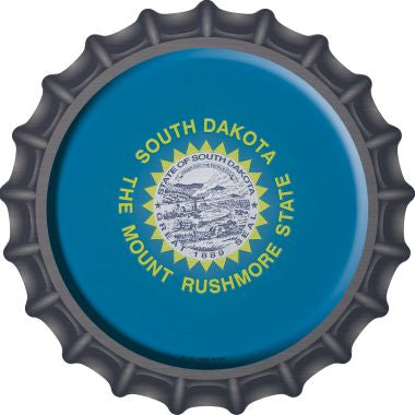 South Dakota State Flag Novelty Metal Bottle Cap 12 Inch Sign