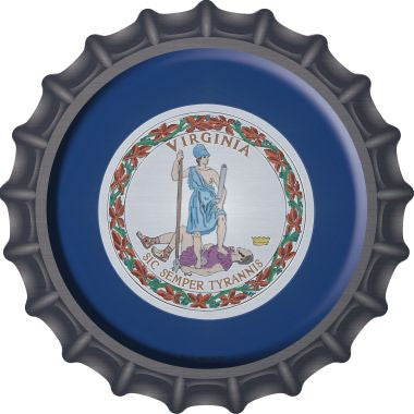 Virginia State Flag Novelty Metal Bottle Cap BC-145