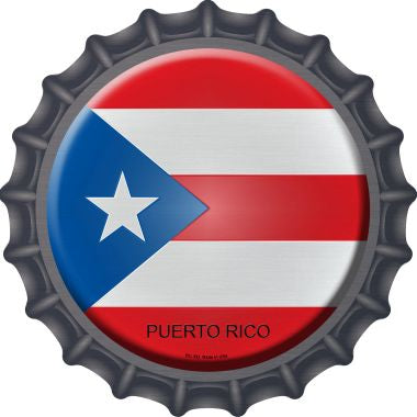 Puerto Rico Novelty Metal Bottle Cap 12 Inch Sign