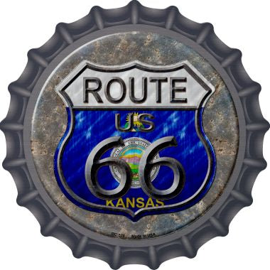 Kansas Route 66 Novelty Metal Bottle Cap BC-520