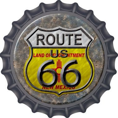 New Mexico Route 66 Novelty Metal Bottle Cap BC-522