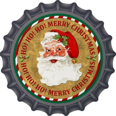 Ho Ho Ho Santa Novelty Metal Bottle Cap 12 Inch sign