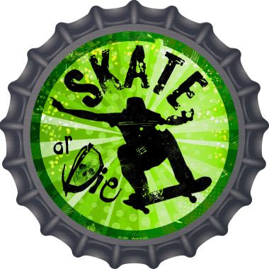 Skate or Die Novelty Metal Bottle Cap BC-590