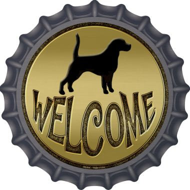 Welcome With Dogs Novelty Metal Bottle Cap BC-635