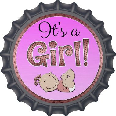 Its A Girl Novelty Metal Bottle Cap BC-640