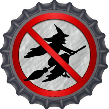 No Witches Novelty Metal Bottle Cap 12 Inch Sign