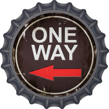 One Way Novelty Metal Bottle Cap BC-721