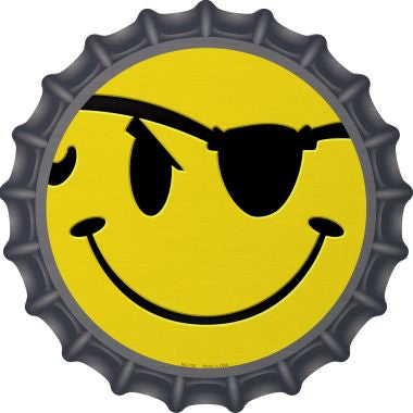 Eye Patch Smile Novelty Metal Bottle Cap BC-730