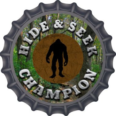 Hide and Seek Champion Bigfoot Novelty Metal Bottle Cap BC-754