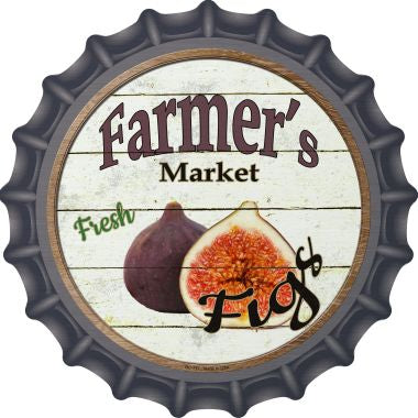 Farmers Market Figs Novelty Metal Bottle Cap 12 Inch Sign