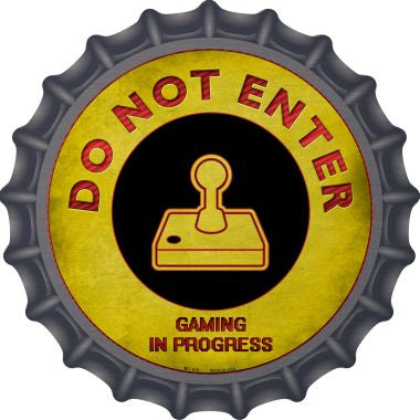 Do Not Enter Atari Gaming In Progress Novelty Metal Bottle Cap 12 Inch Sign