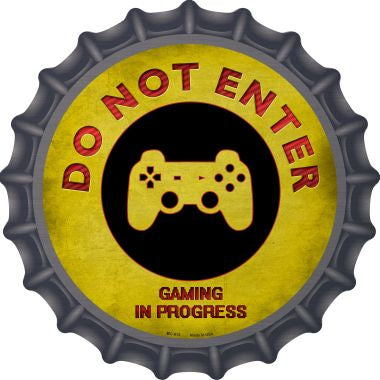 Do Not Enter Playstation Gaming In Progress Novelty Metal Bottle Cap 12 Inch Sign