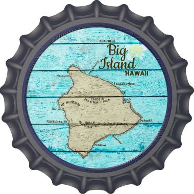 Big Island Hawaii Map Novelty Metal Bottle Cap BC-818