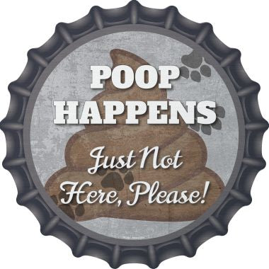 Poop Happens Novelty Metal Bottle Cap BC-862
