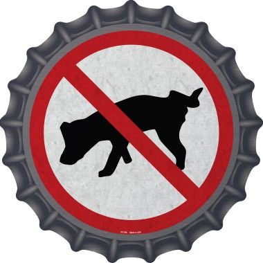 No Dog Pee Novelty Metal Bottle Cap BC-865