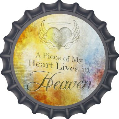 Heart Lives In Heaven Novelty Metal Bottle Cap BC-972