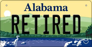 Retired Alabama Novelty Metal Bicycle Plate BP-10002