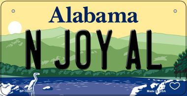N Joy AL Alabama Novelty Metal Bicycle Plate BP-10005