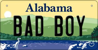 Bad Boy Alabama Novelty Metal Bicycle Plate