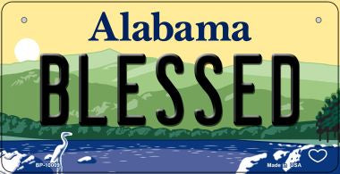Blessed Alabama Novelty Metal Bicycle Plate 