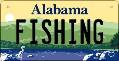 Fishing Alabama Novelty Metal Bicycle Plate BP-10017