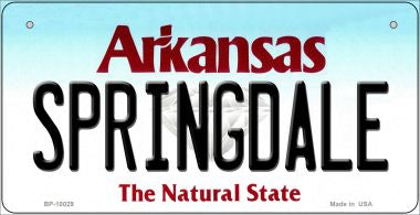 Springdale Arkansas Novelty Metal Bicycle Plate BP-10029