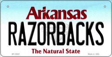 Razorbacks Arkansas Novelty Metal Bicycle Plate BP-10037