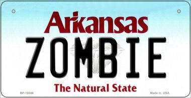 Zombie Arkansas Novelty Metal Bicycle Plate 