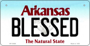 Blessed Arkansas Novelty Metal Bicycle Plate
