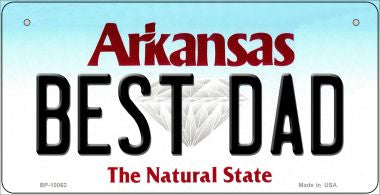 Best Dad Arkansas Novelty Metal Bicycle Plate