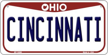 Cincinnati Ohio Novelty Metal Bicycle Plate BP-10068