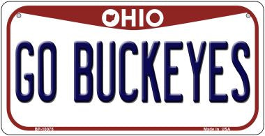 Go Buckeyes Ohio Novelty Metal Bicycle Plate BP-10075