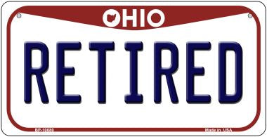 Retired Ohio Novelty Metal Bicycle Plate BP-10080