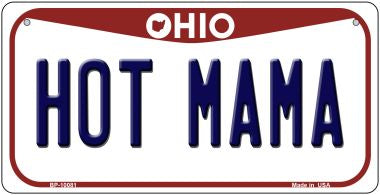 Hot Mama Ohio Novelty Metal Bicycle Plate BP-10081
