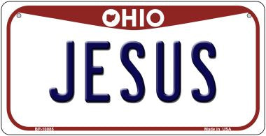 Jesus Ohio Novelty Metal Bicycle Plate BP-10085