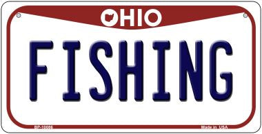 Fishing Ohio Novelty Metal Bicycle Plate BP-10086