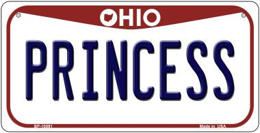 Princess Ohio Novelty Metal Bicycle Plate BP-10091
