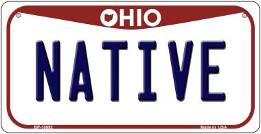 Native Ohio Novelty Metal Bicycle Plate BP-10092