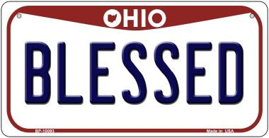 Blessed Ohio Novelty Metal Bicycle Plate 