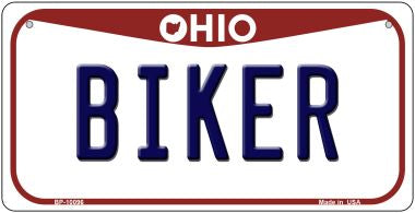 Biker Ohio Novelty Metal Bicycle Plate 