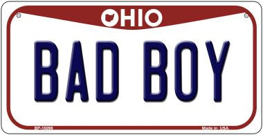 Bad Boy Ohio Novelty Metal Bicycle Plate 