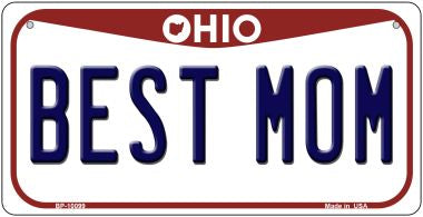 Best Mom Ohio Novelty Metal Bicycle Plate 