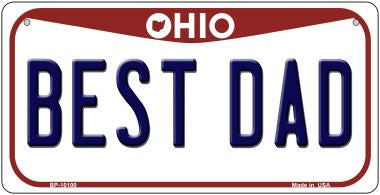 Best Dad Ohio Novelty Metal Bicycle Plate 